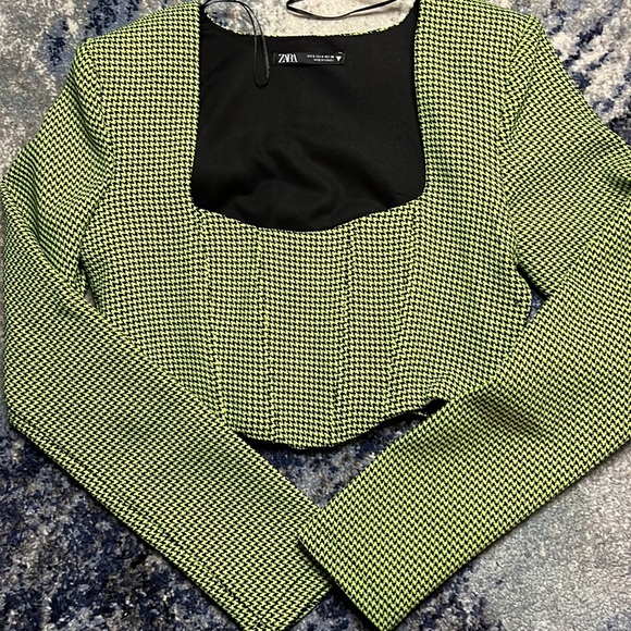 NWOT Zara long sleeve bustier top - Picture 4 of 4